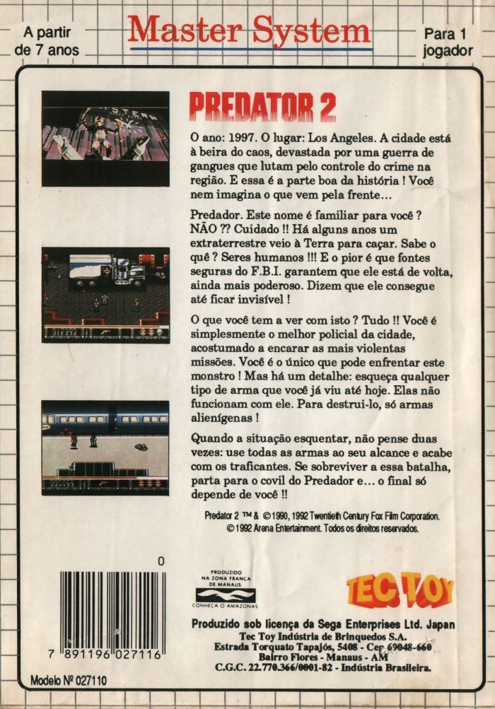 Capa do jogo Predator 2