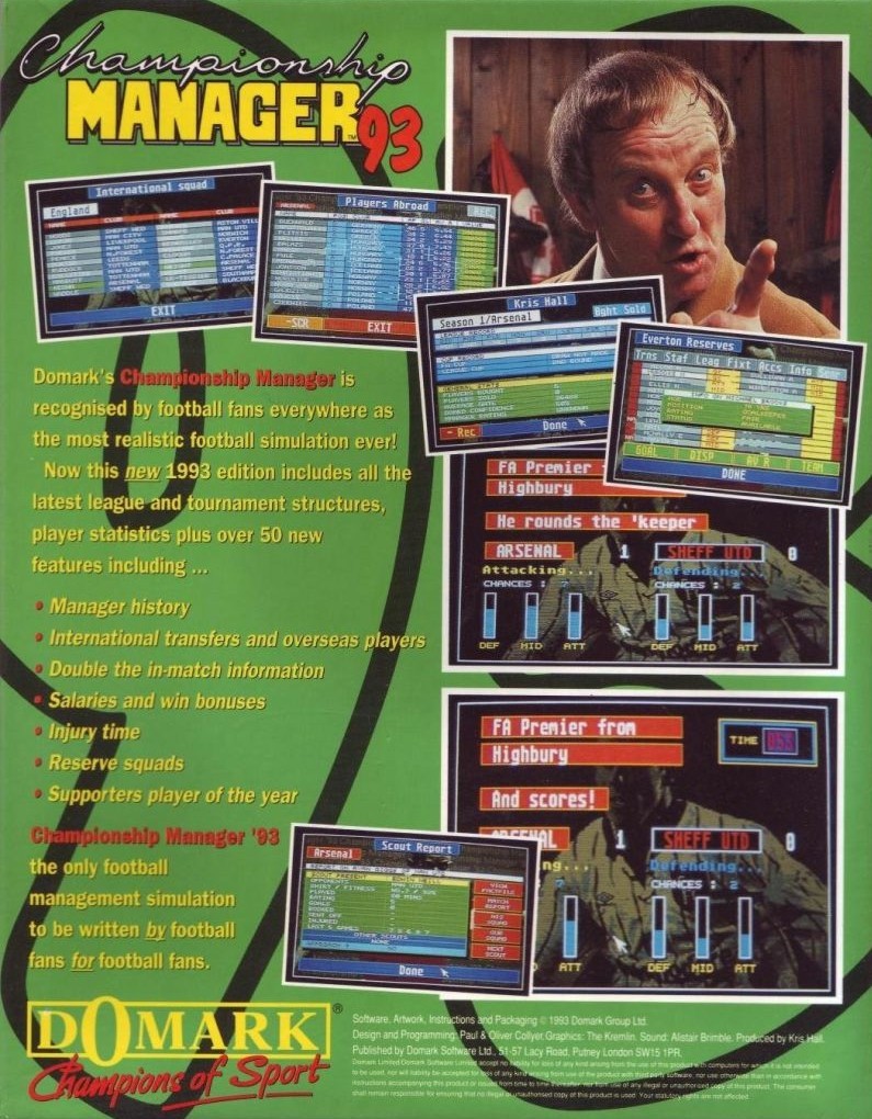 Capa do jogo Championship Manager 93