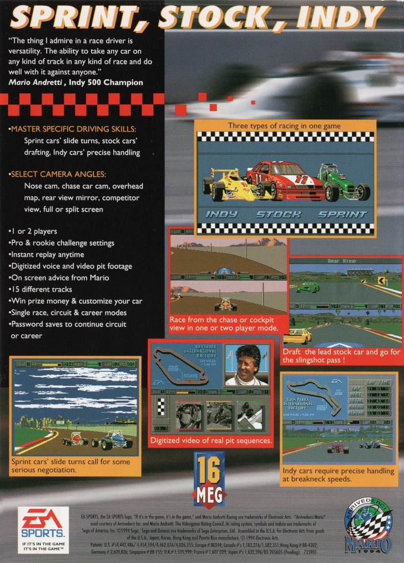 Capa do jogo Mario Andretti Racing