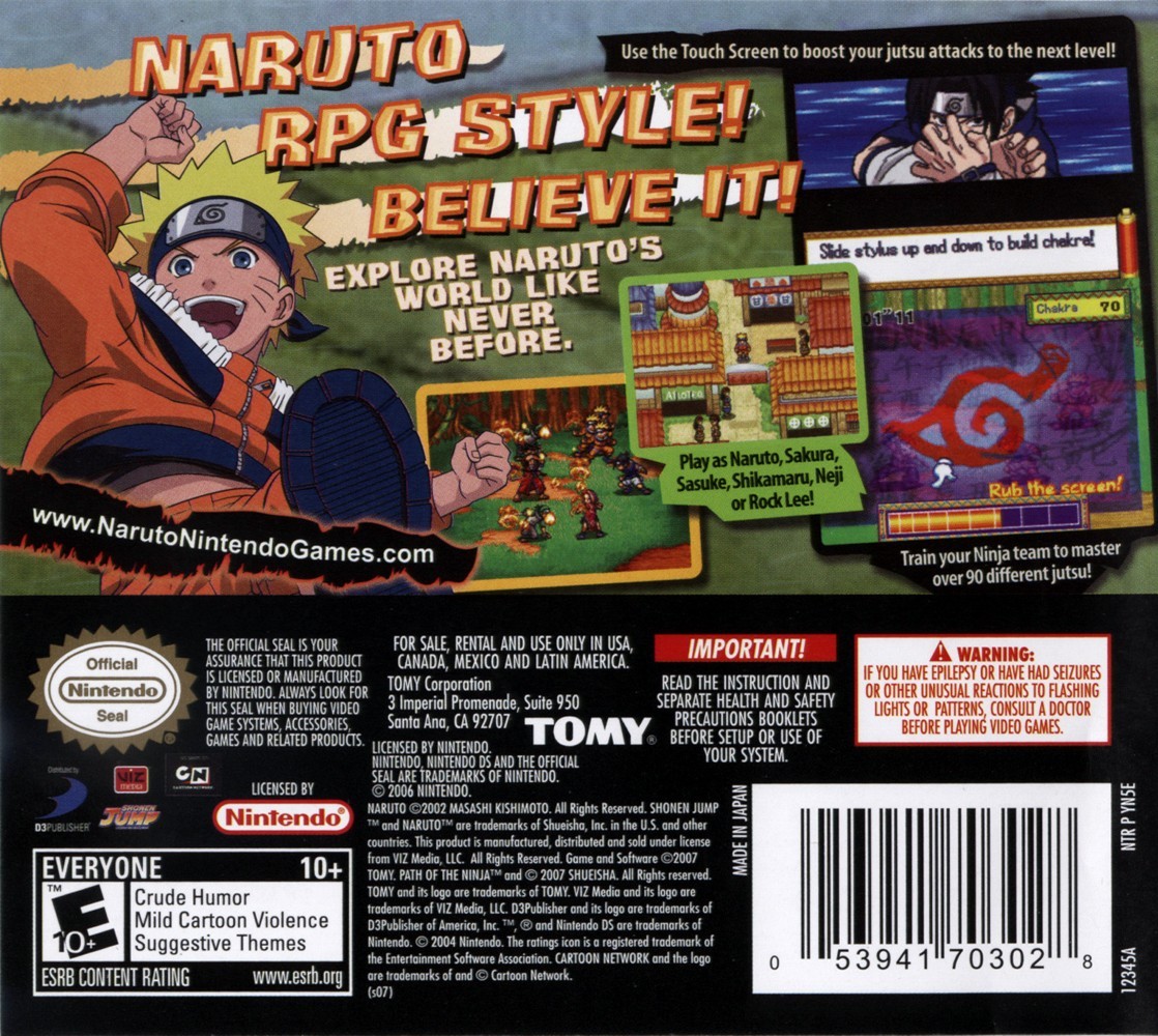 Capa do jogo Naruto: Path of the Ninja