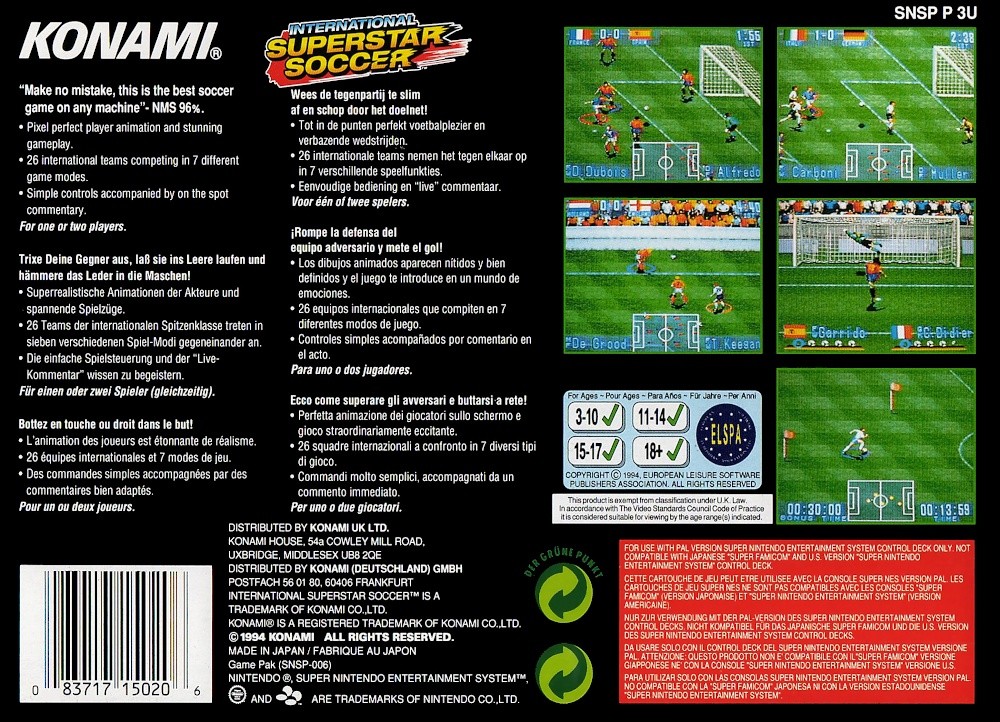 Capa do jogo International Superstar Soccer