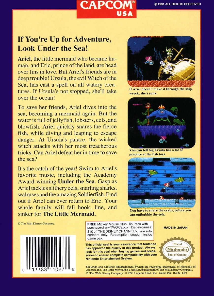 Capa do jogo Disneys The Little Mermaid