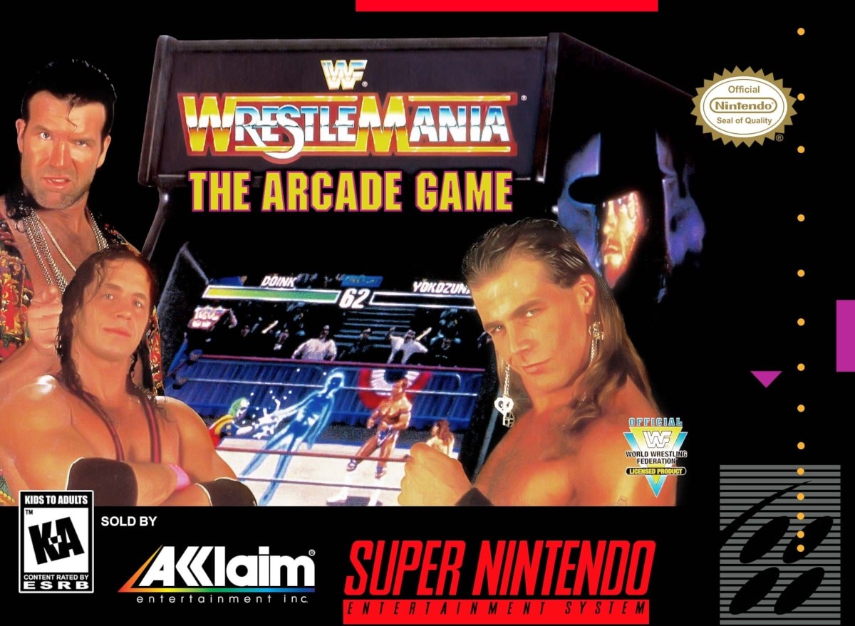 Capa do jogo WWF WrestleMania: The Arcade Game