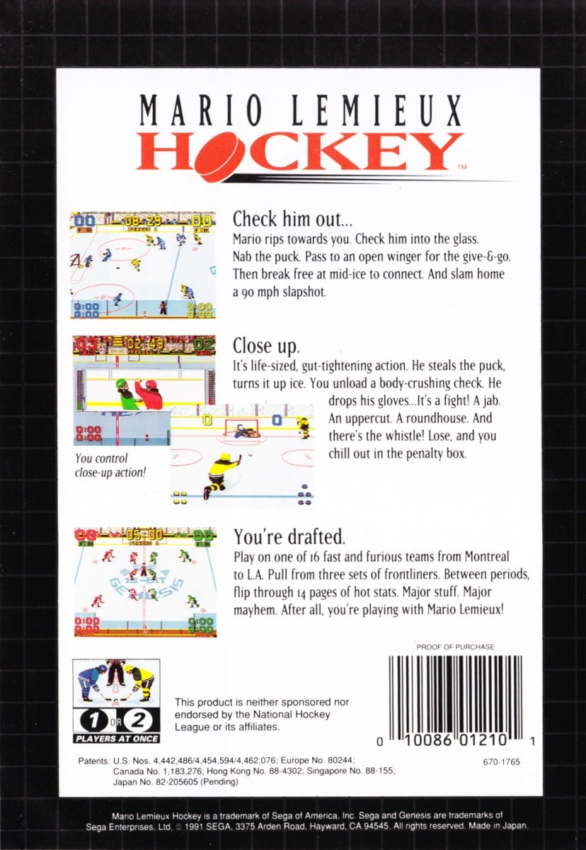 Capa do jogo Mario Lemieux Hockey
