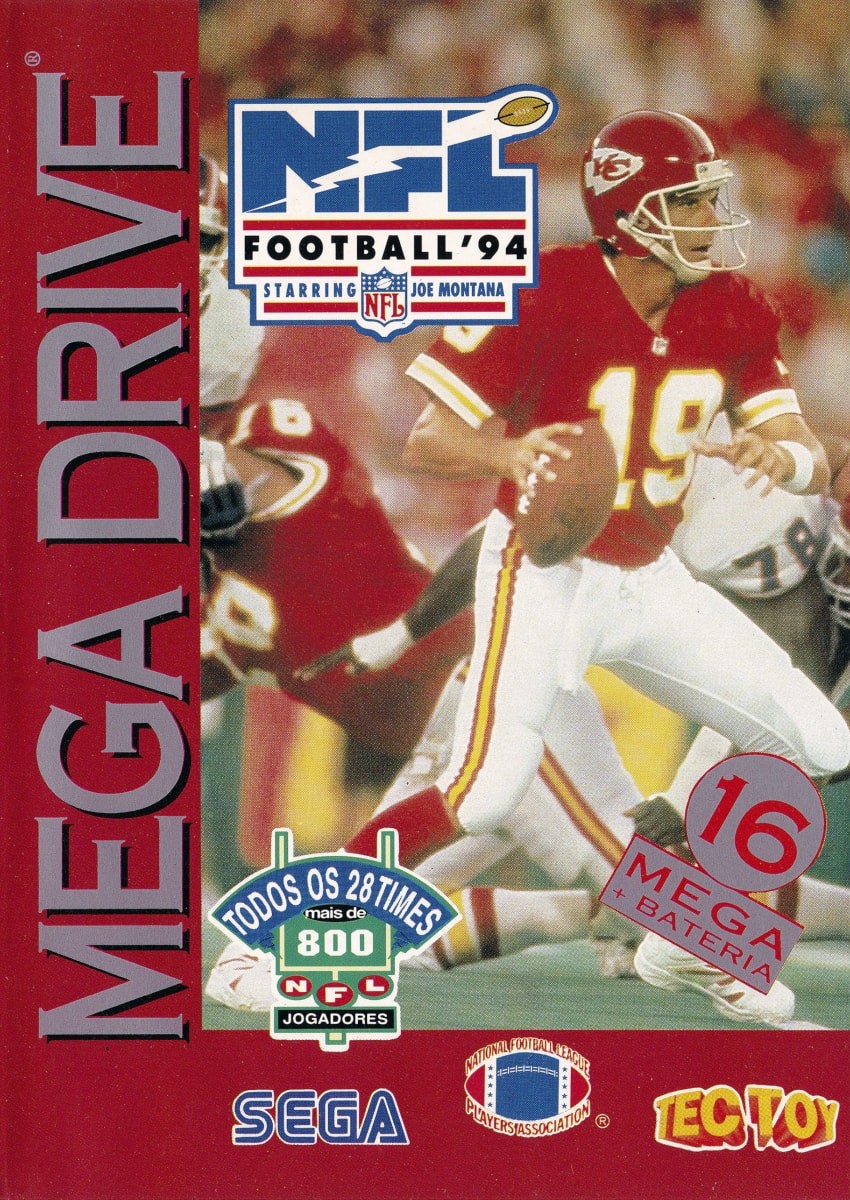 Capa do jogo NFL Football 94 Starring Joe Montana