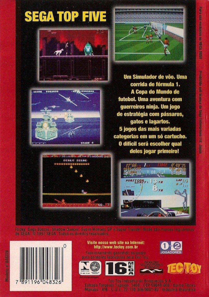 Capa do jogo Sega Top Five