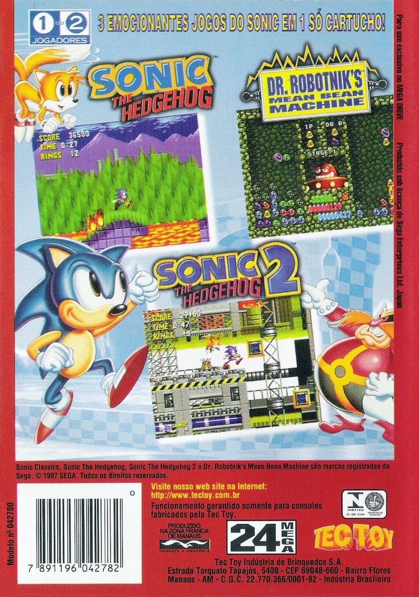 Capa do jogo Sonic Classics