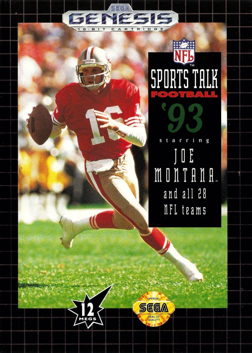 Capa do jogo NFL Sports Talk Football 93 Starring Joe Montana