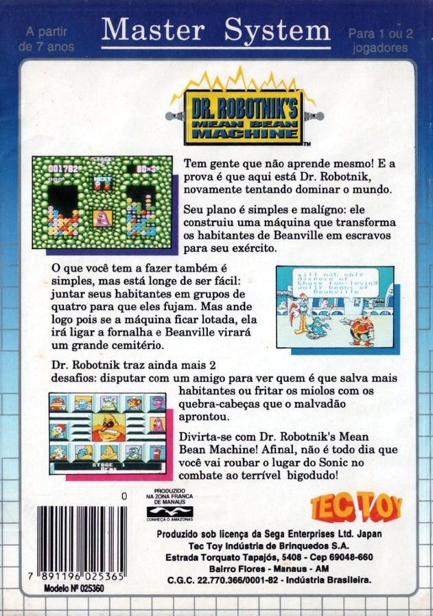 Capa do jogo Dr. Robotniks Mean Bean Machine