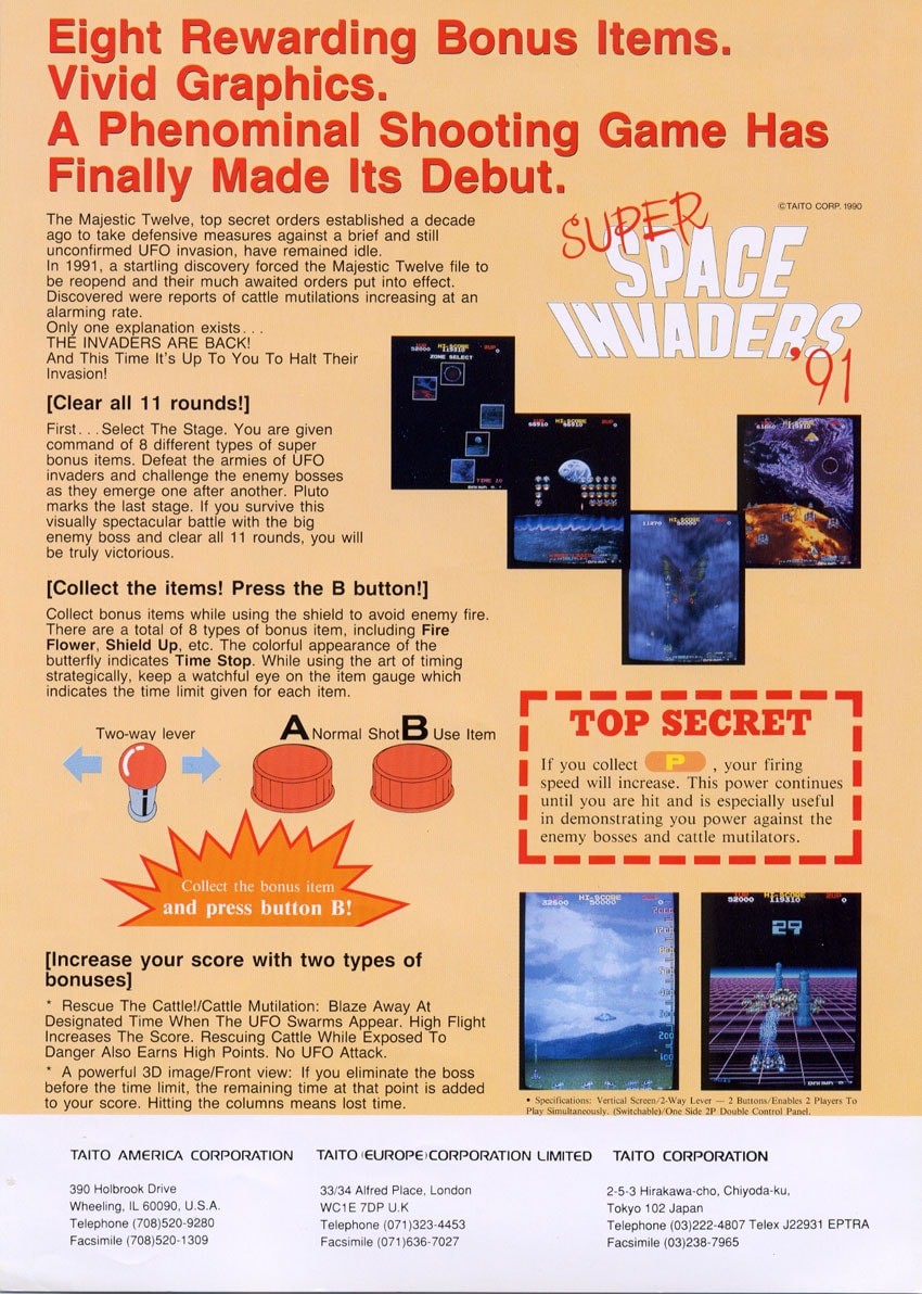 Capa do jogo Super Space Invaders 91