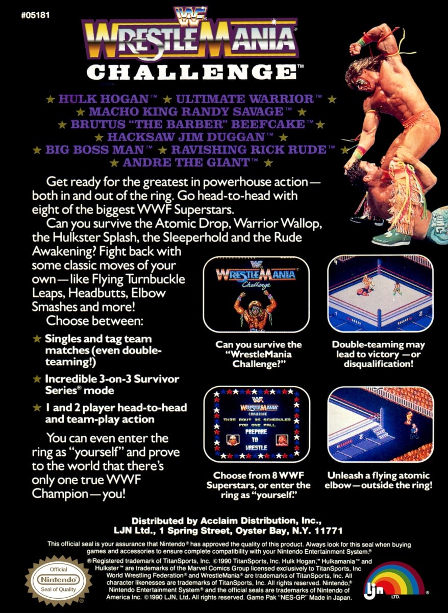 Capa do jogo WWF Wrestlemania Challenge