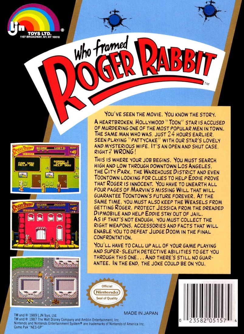 Capa do jogo Who Framed Roger Rabbit