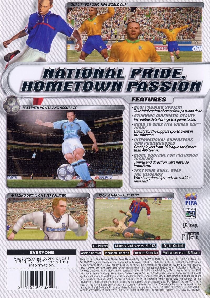 Capa do jogo FIFA Soccer 2002: Major League Soccer