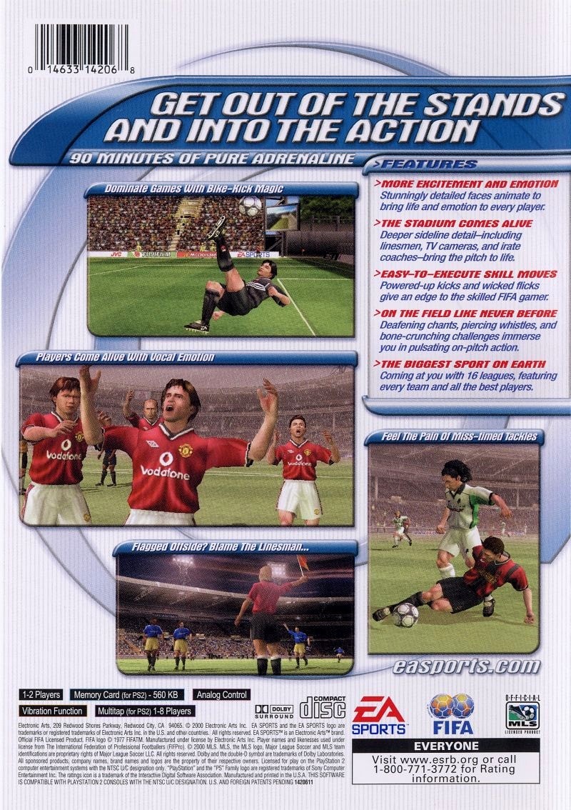 Capa do jogo FIFA 2001: Major League Soccer