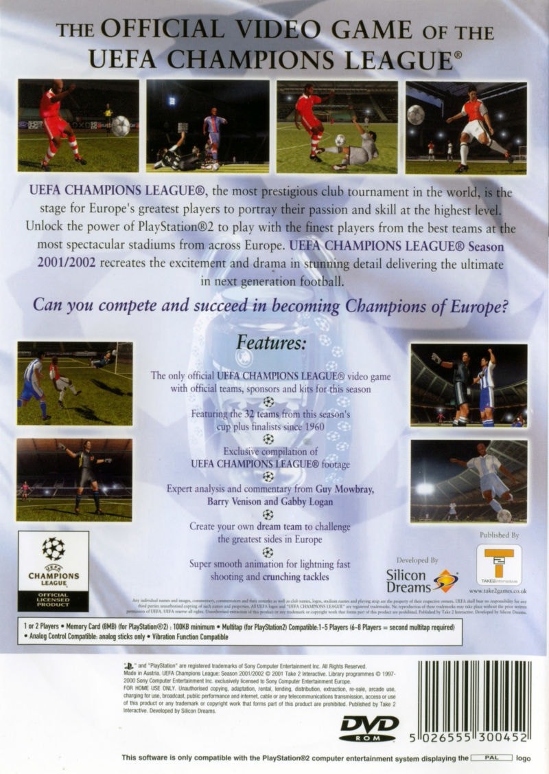 Capa do jogo UEFA Champions League Season 2001/2002