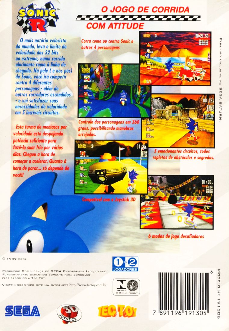 Capa do jogo Sonic R