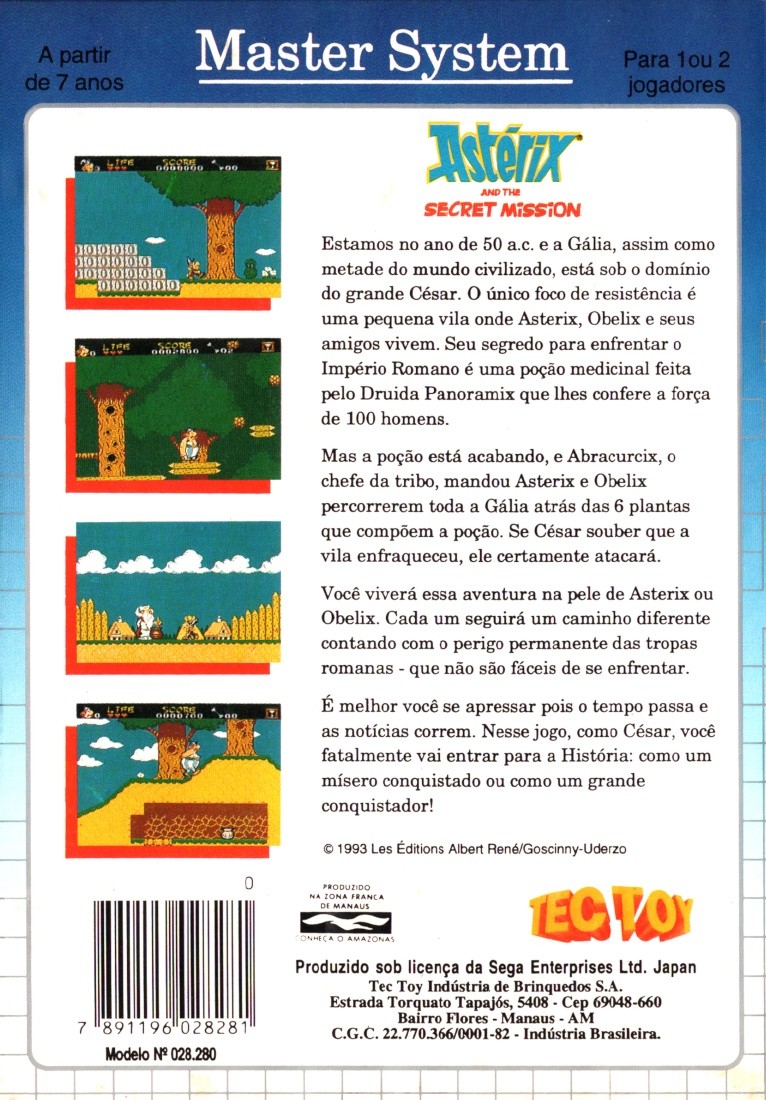 Capa do jogo Astérix and the Secret Mission