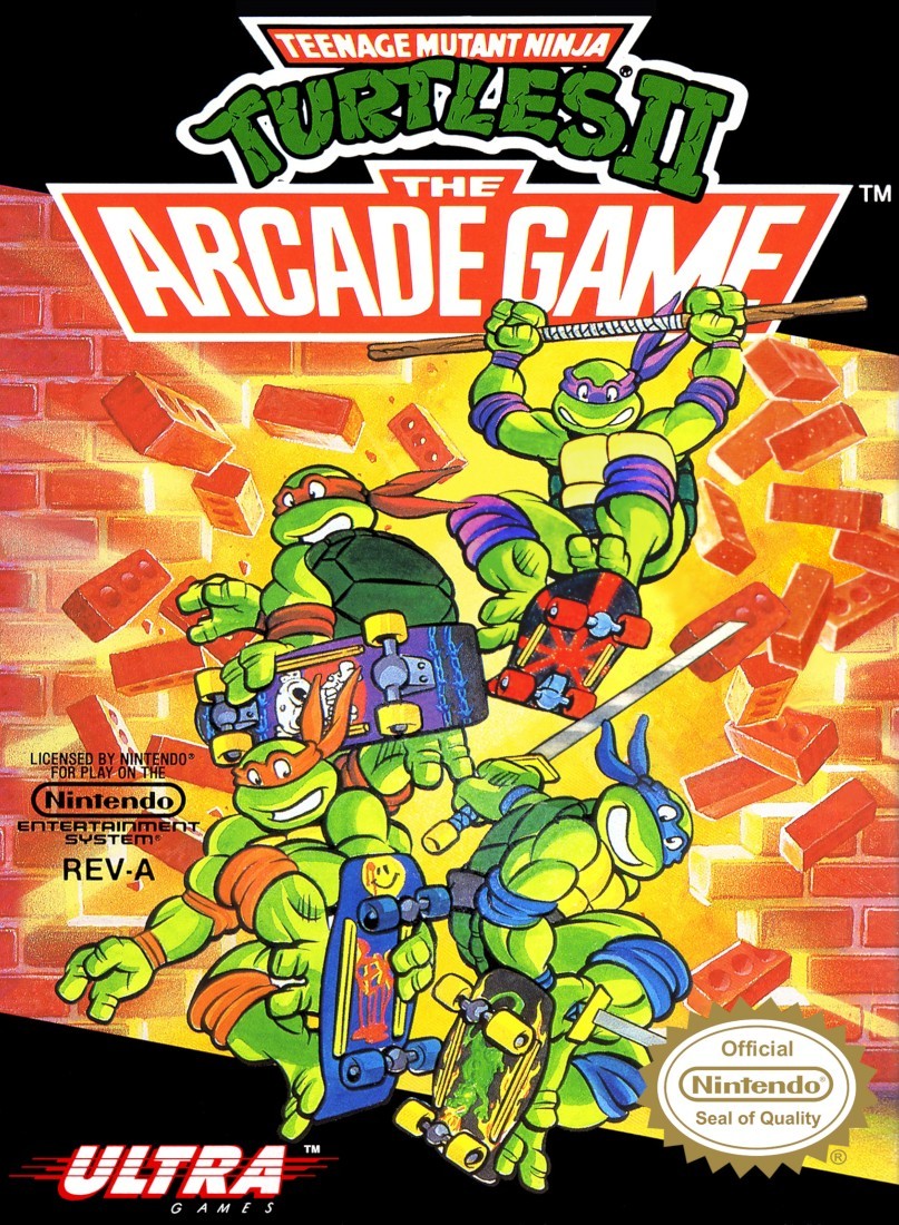 Capa do jogo Teenage Mutant Ninja Turtles II The Arcade Game