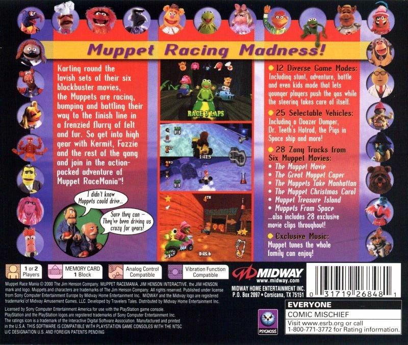 Capa do jogo Muppet RaceMania