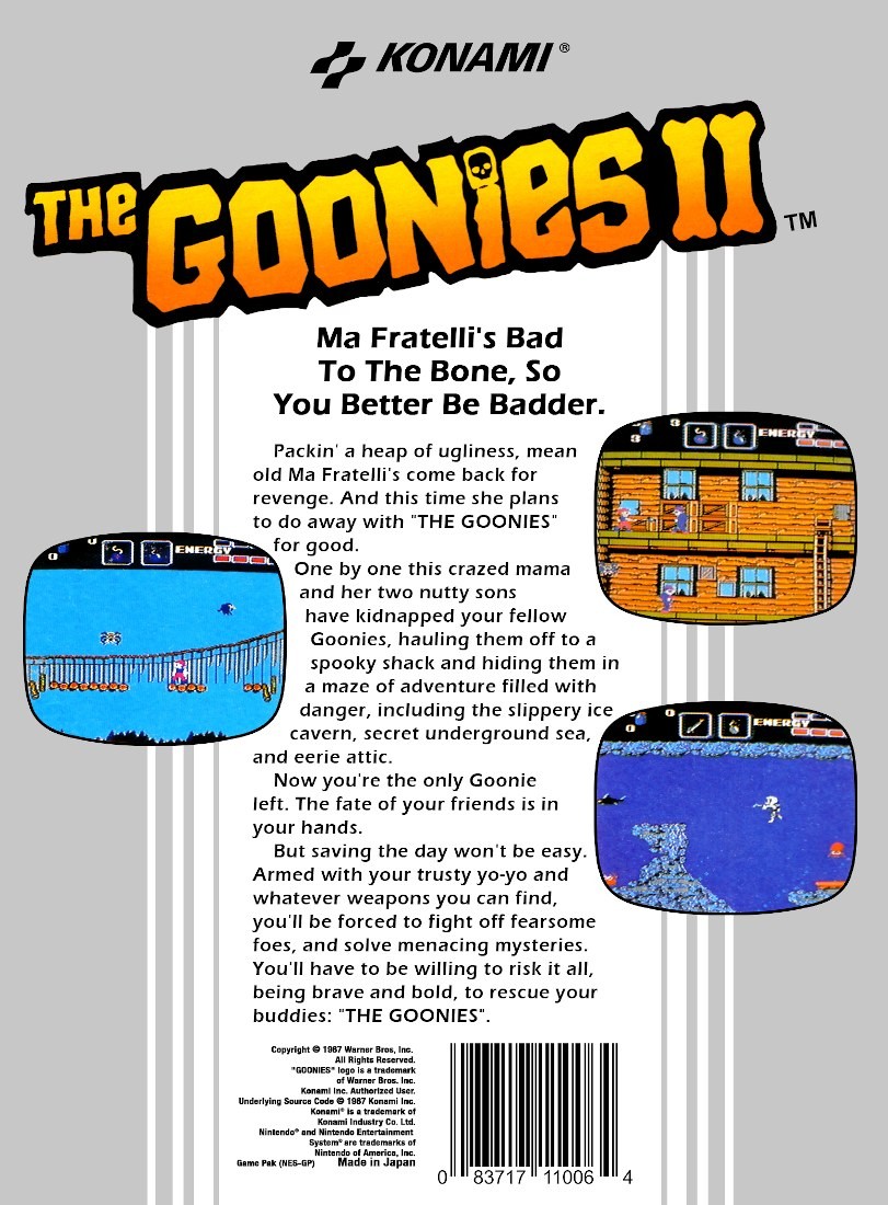 Capa do jogo The Goonies II