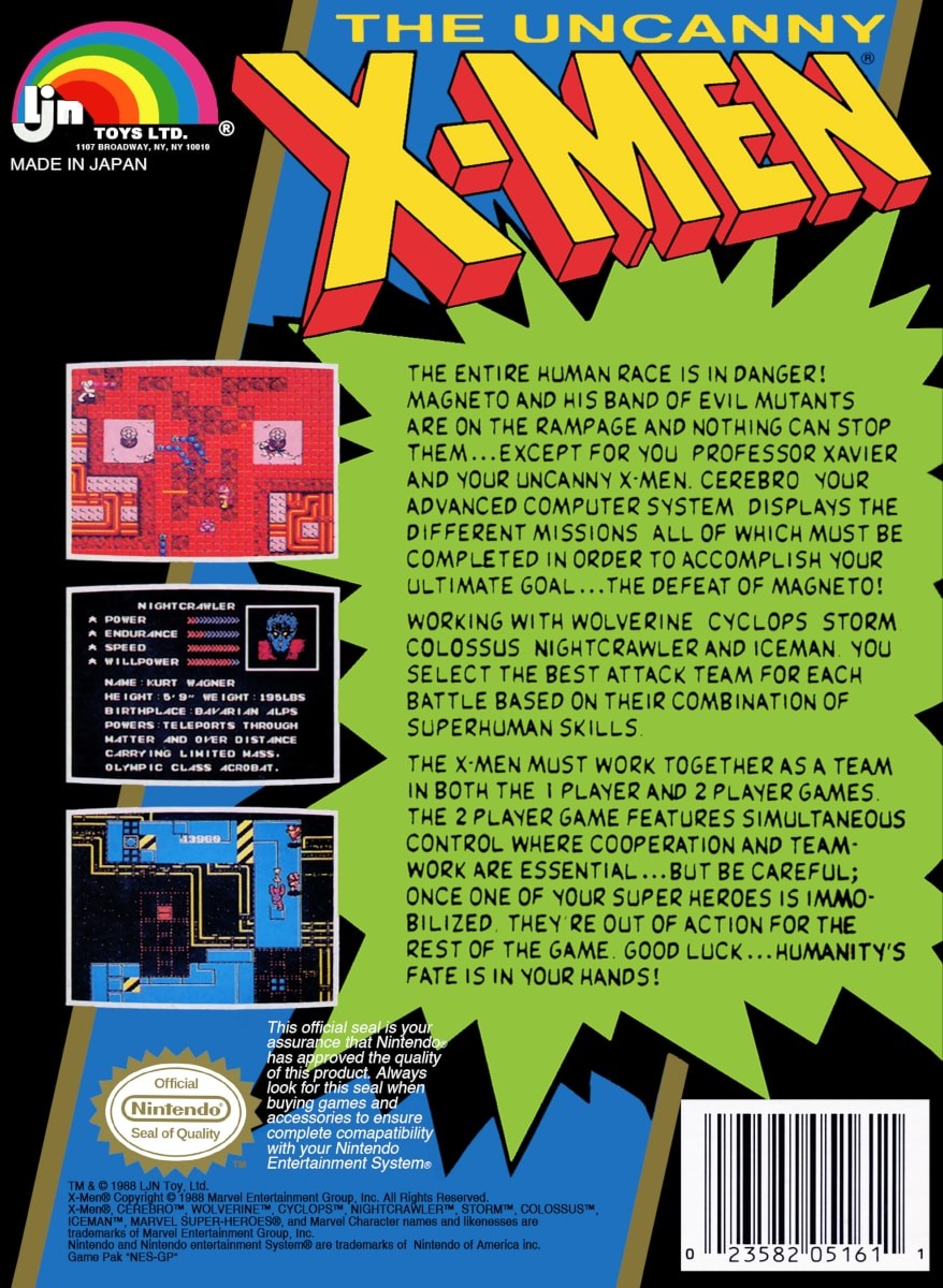 Capa do jogo The Uncanny X-Men