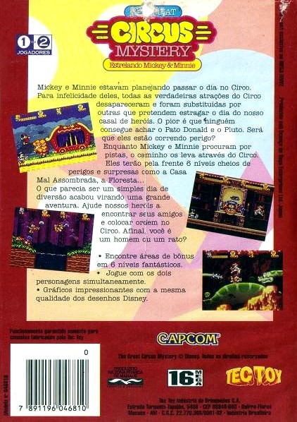 Capa do jogo The Great Circus Mystery Starring Mickey & Minnie