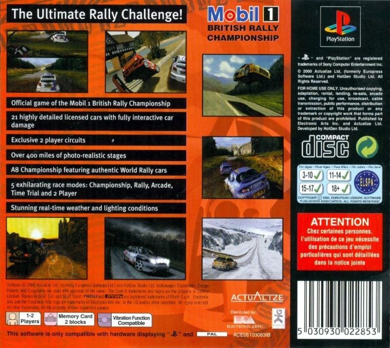 Capa do jogo Mobil 1 Rally Championship