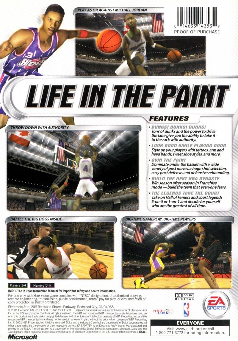 Capa do jogo NBA Live 2002