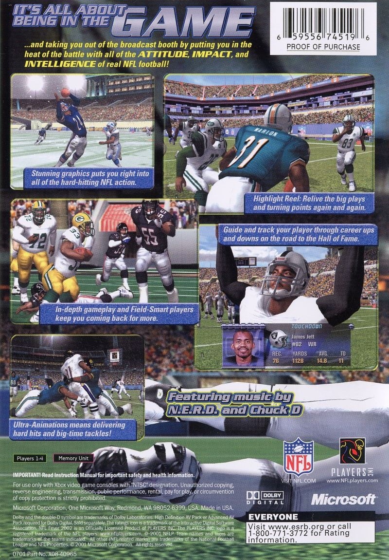 Capa do jogo NFL Fever 2002