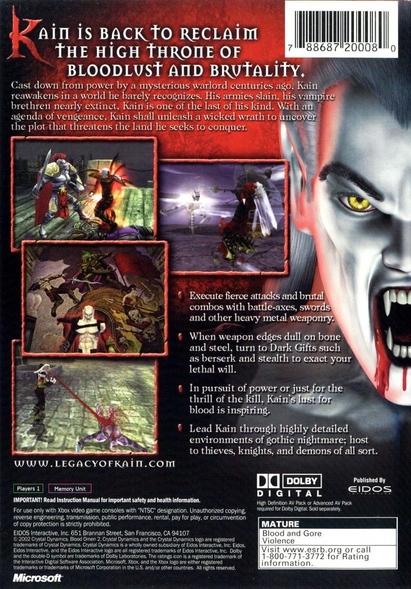 Capa do jogo The Legacy of Kain Series: Blood Omen 2