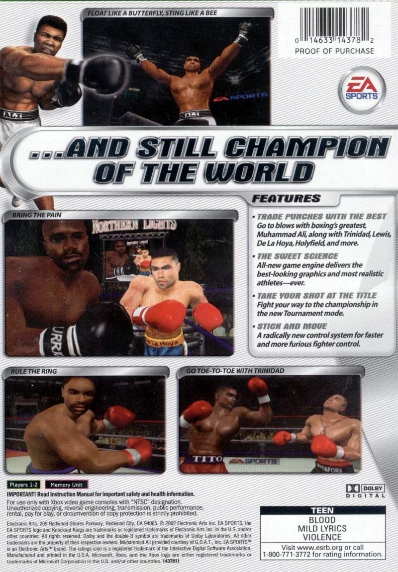 Capa do jogo Knockout Kings 2002