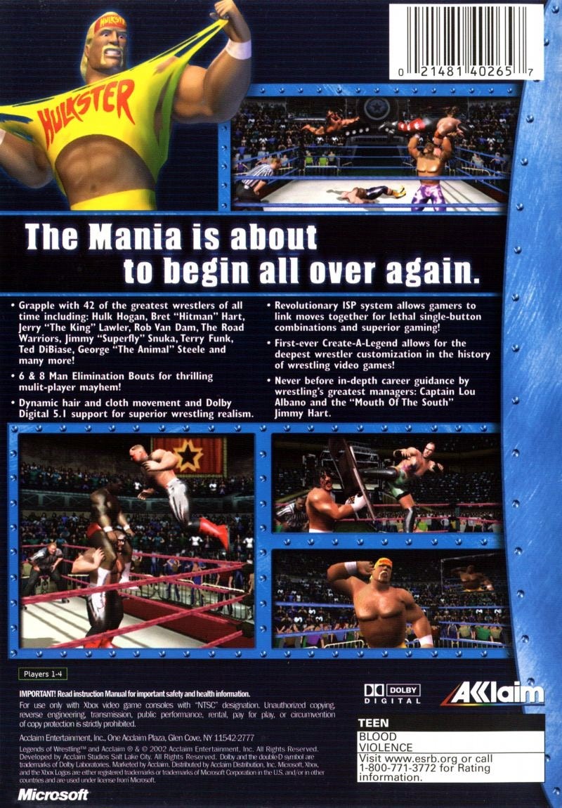Capa do jogo Legends of Wrestling