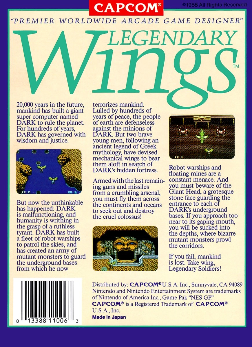 Capa do jogo Legendary Wings