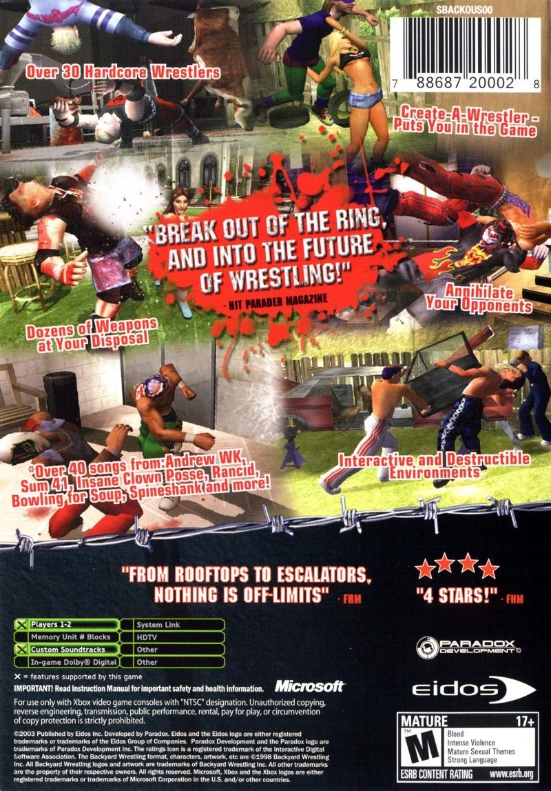 Capa do jogo Backyard Wrestling: Dont Try This at Home