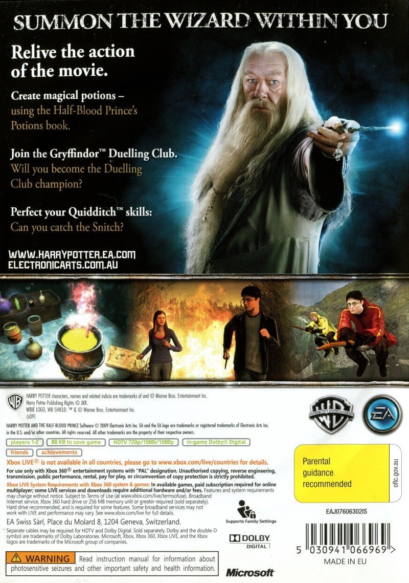 Capa do jogo Harry Potter e o Enigma do Príncipe