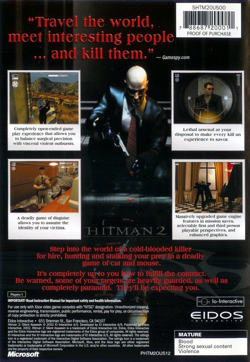 Capa do jogo Hitman 2: Silent Assassin