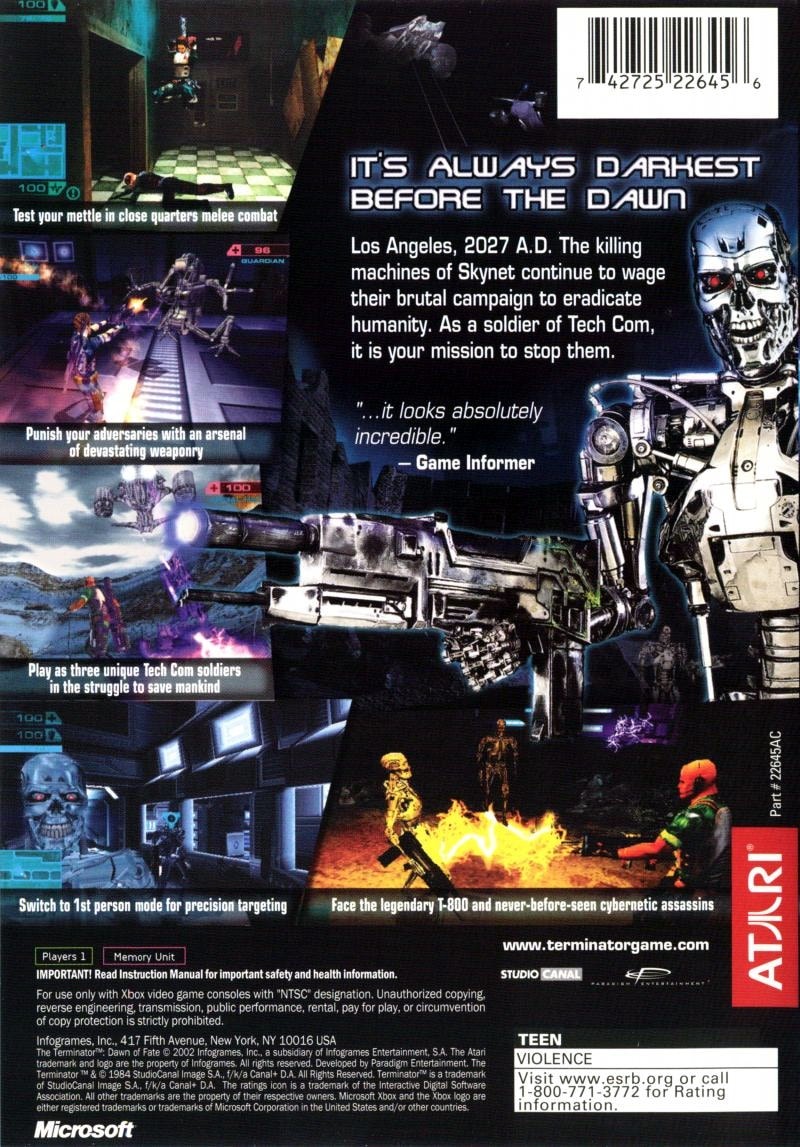 Capa do jogo The Terminator: Dawn of Fate