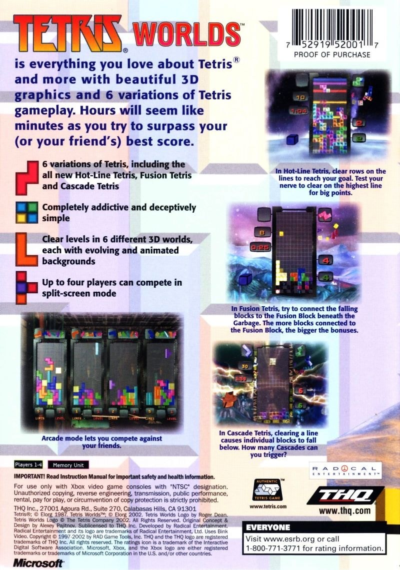 Capa do jogo Tetris Worlds