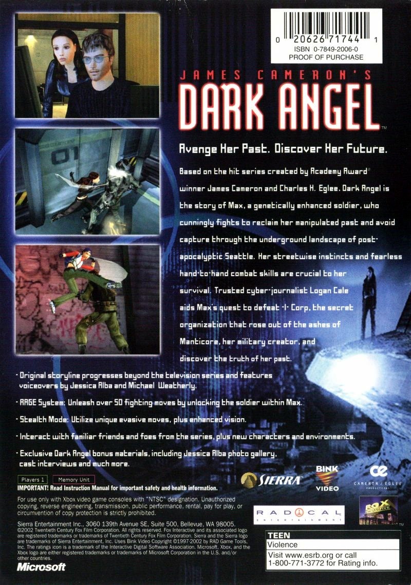 Capa do jogo James Camerons Dark Angel