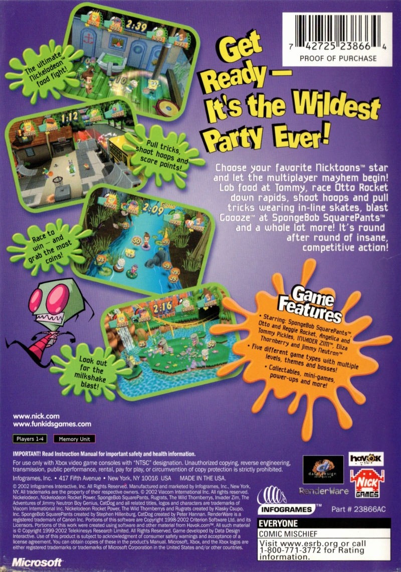 Capa do jogo Nickelodeon Party Blast