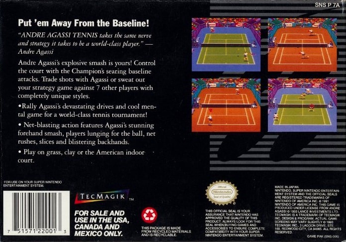 Capa do jogo Andre Agassi Tennis