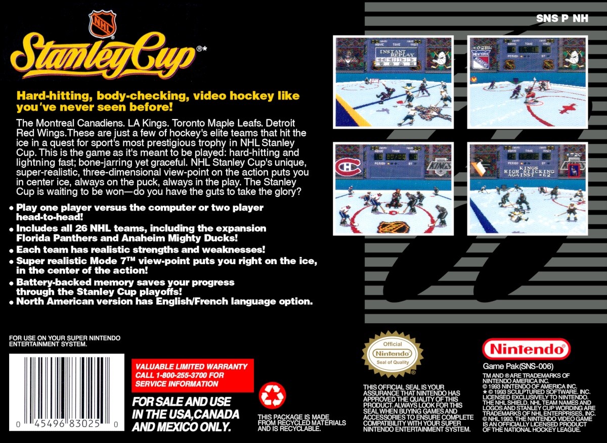 Capa do jogo NHL Stanley Cup