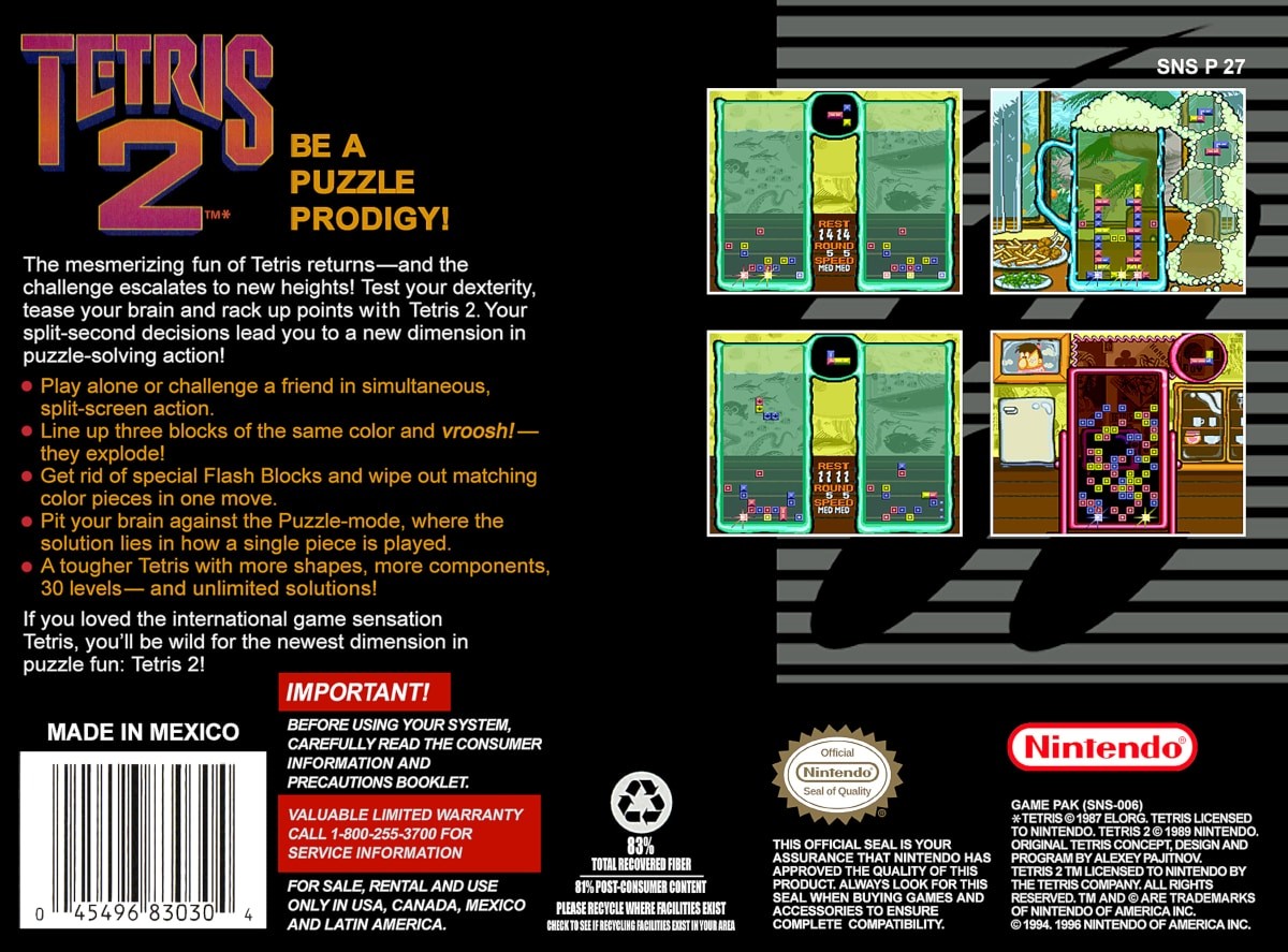Capa do jogo Tetris 2
