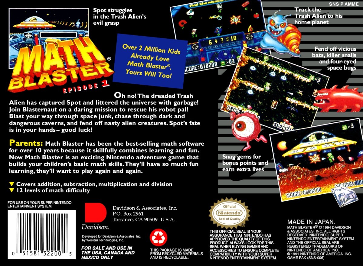 Capa do jogo Math Blaster: Episode One - In Search of Spot