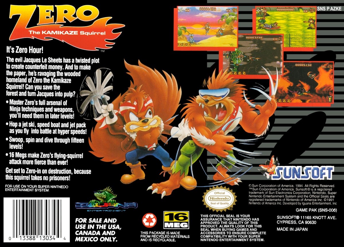 Capa do jogo Zero the Kamikaze Squirrel