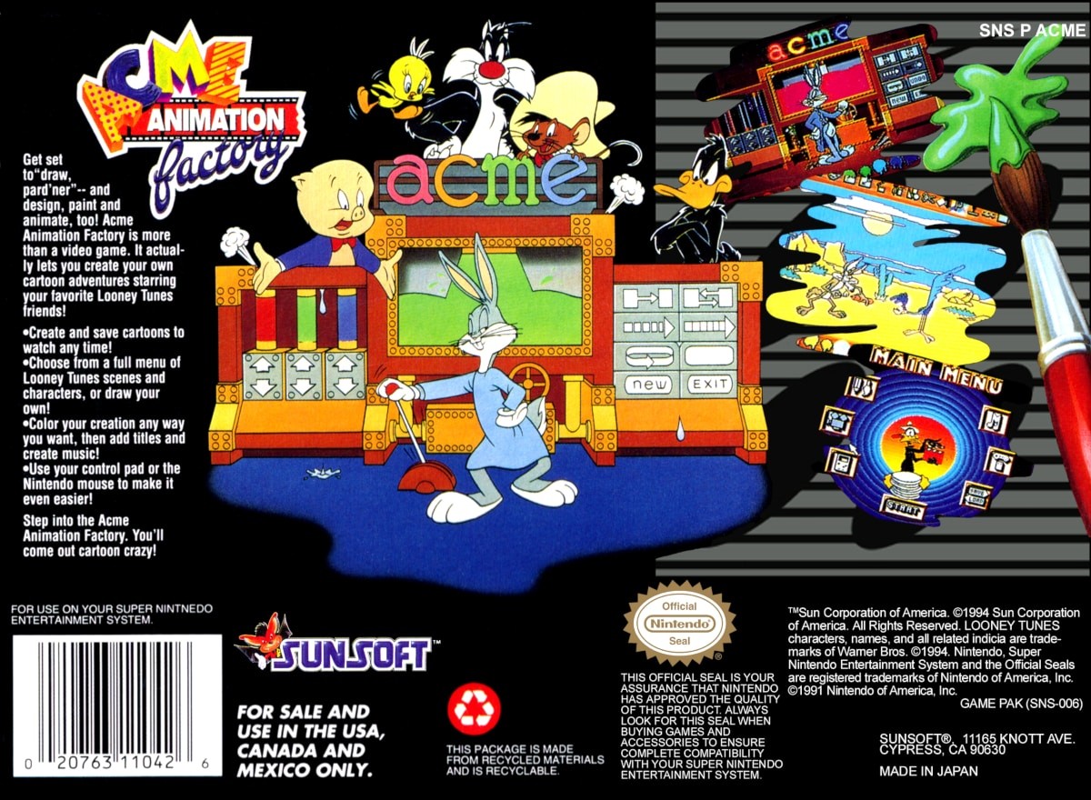 Capa do jogo ACME Animation Factory