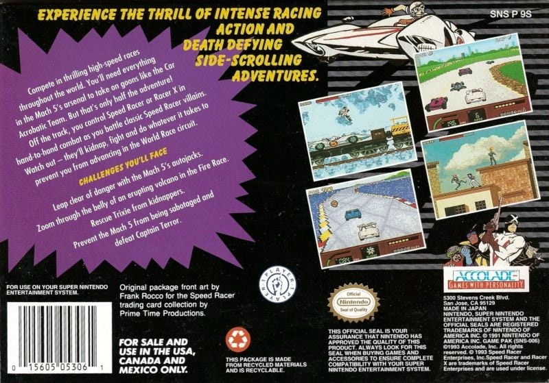 Capa do jogo Speed Racer in My Most Dangerous Adventures