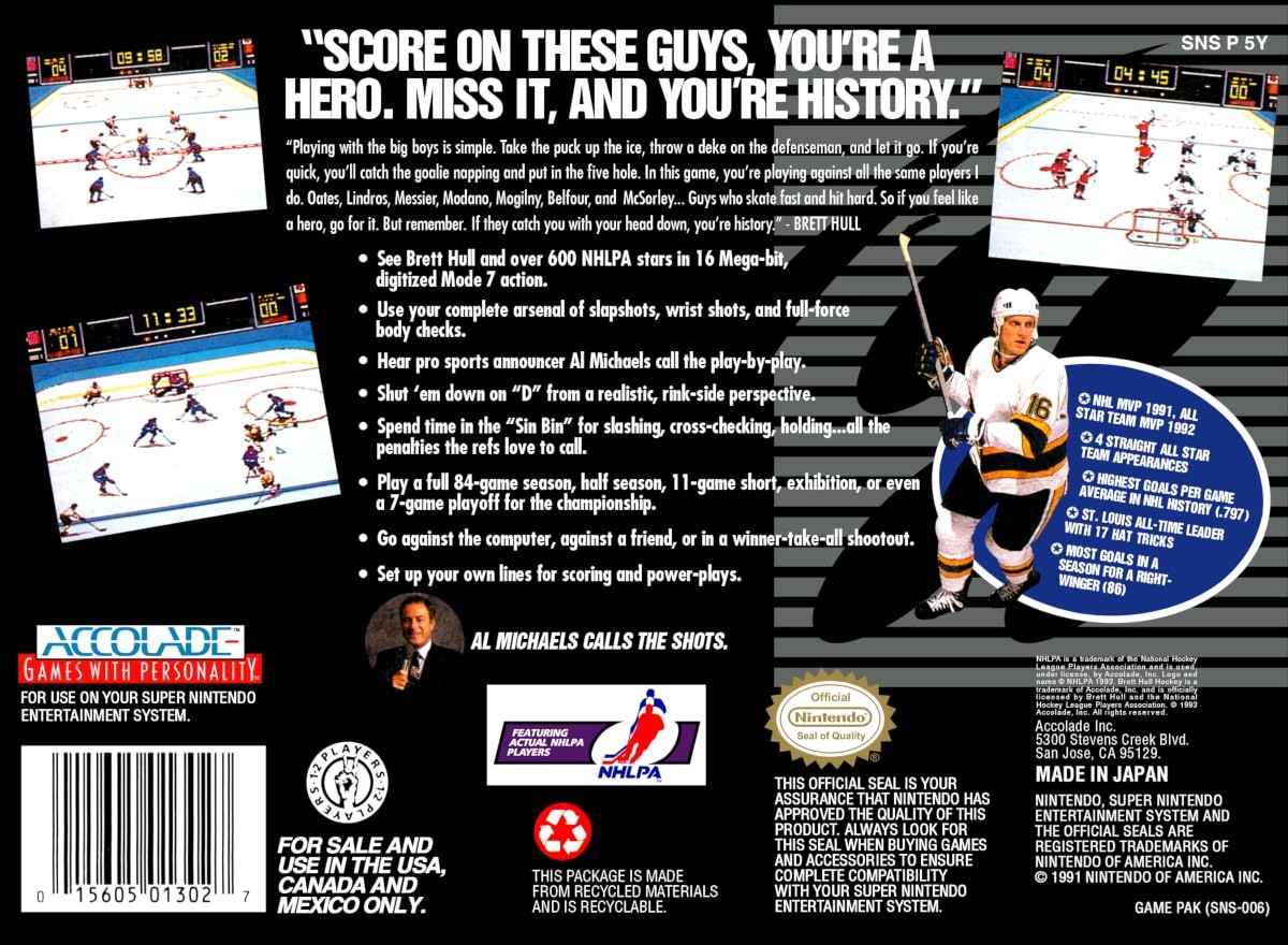 Capa do jogo Brett Hull Hockey