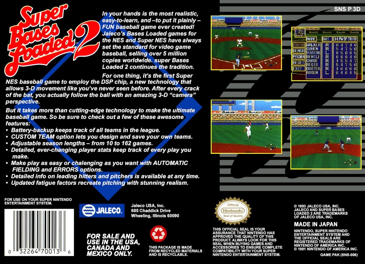 Capa do jogo Super Bases Loaded 2