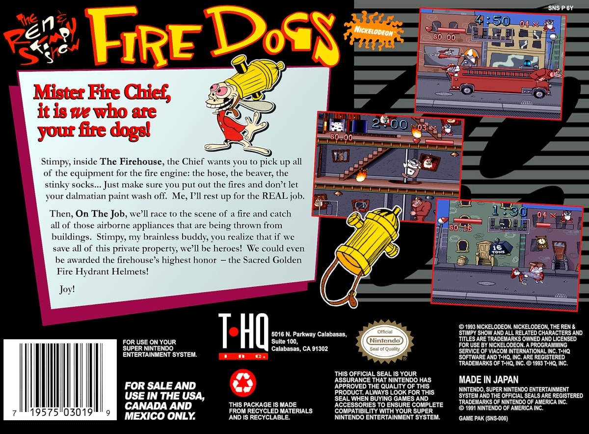 Capa do jogo The Ren & Stimpy Show: Fire Dogs